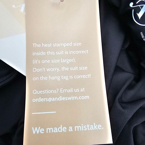 Andie Swim Womans size XXS The Catalina Ribbed One Piece Swimsuit in Black NEW - Picture 7 of 8